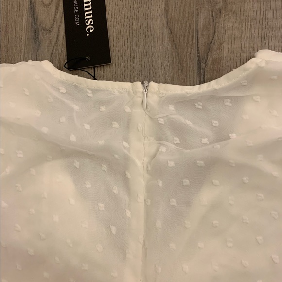 Sundae Muse white frilly playsuit - Picture 3 of 4